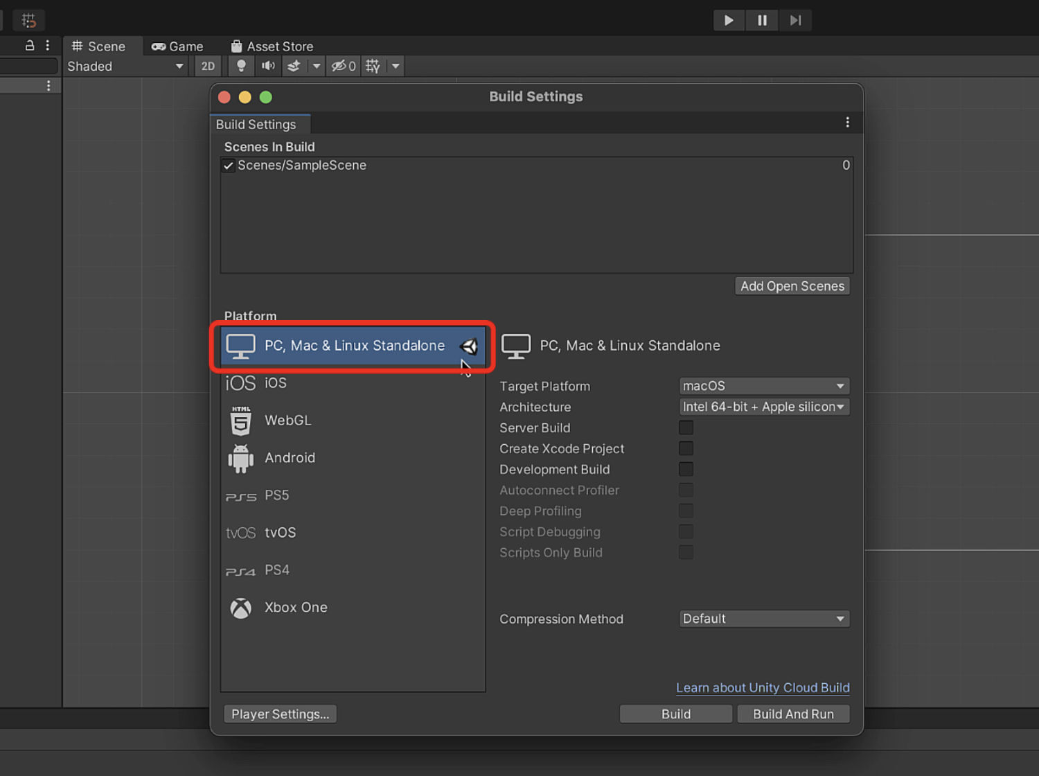 プラットフォームは最初、PC,MACになっています