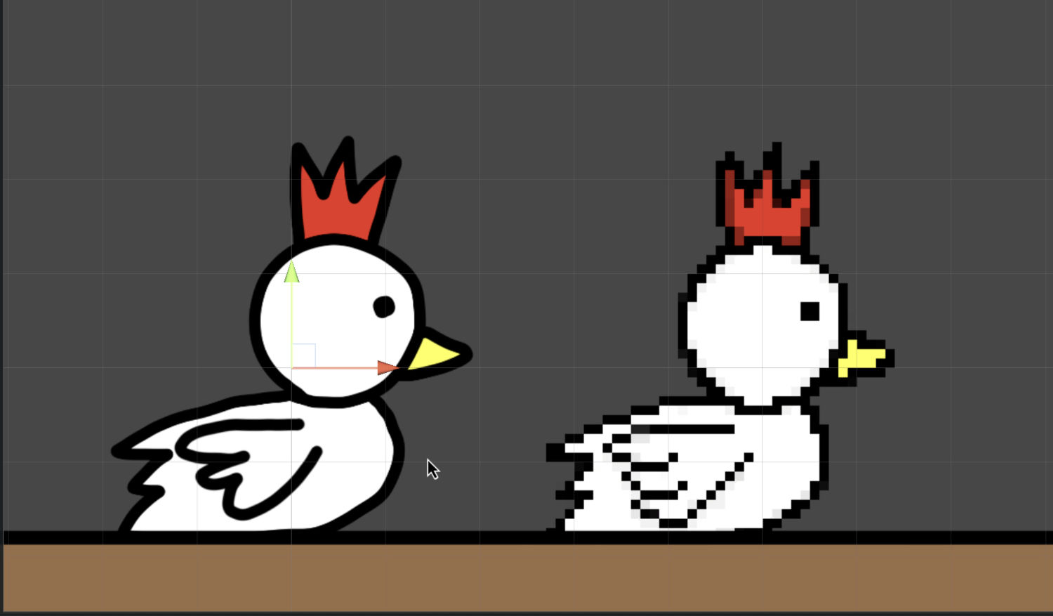 イラスト風とドット絵風の鳥の画像を並べてみた